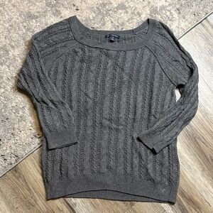 American Eagle Outfitters Charcoal Cable Knit Sweater 🎄